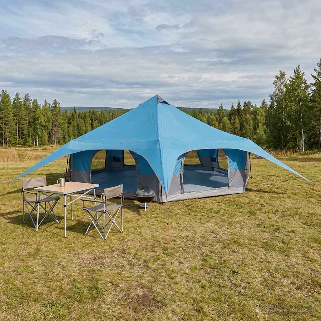 Gezinstent Blauw 18-Persoon 185T Polyester met PU Coating is nu te koop bij PeponiXL, paradijselijk wonen!