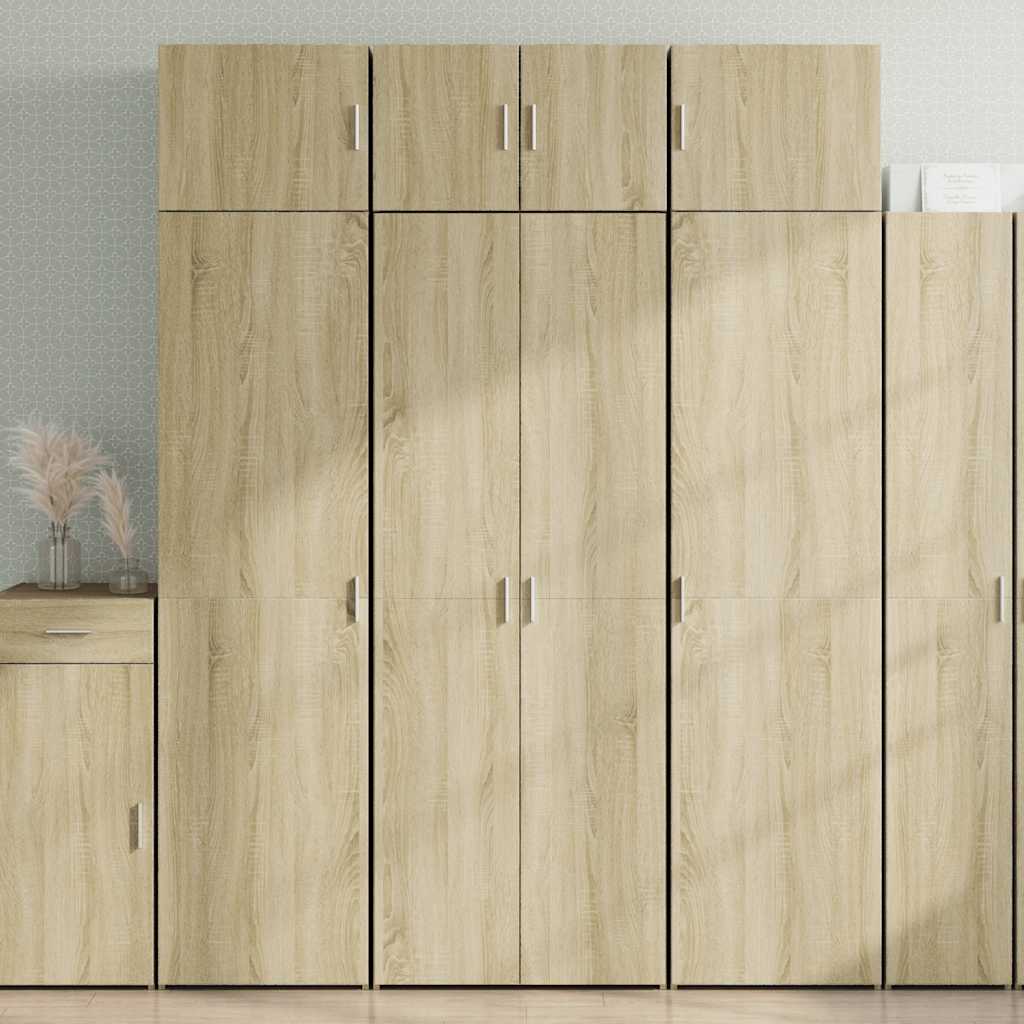 Hoge kast 70x42,5x185 cm bewerkt hout sonoma eikenkleurig is nu te koop bij PeponiXL, paradijselijk wonen!