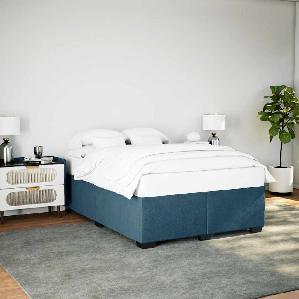Bedframe fluweel blauw 160x200 cm is nu te koop bij PeponiXL, paradijselijk wonen!
