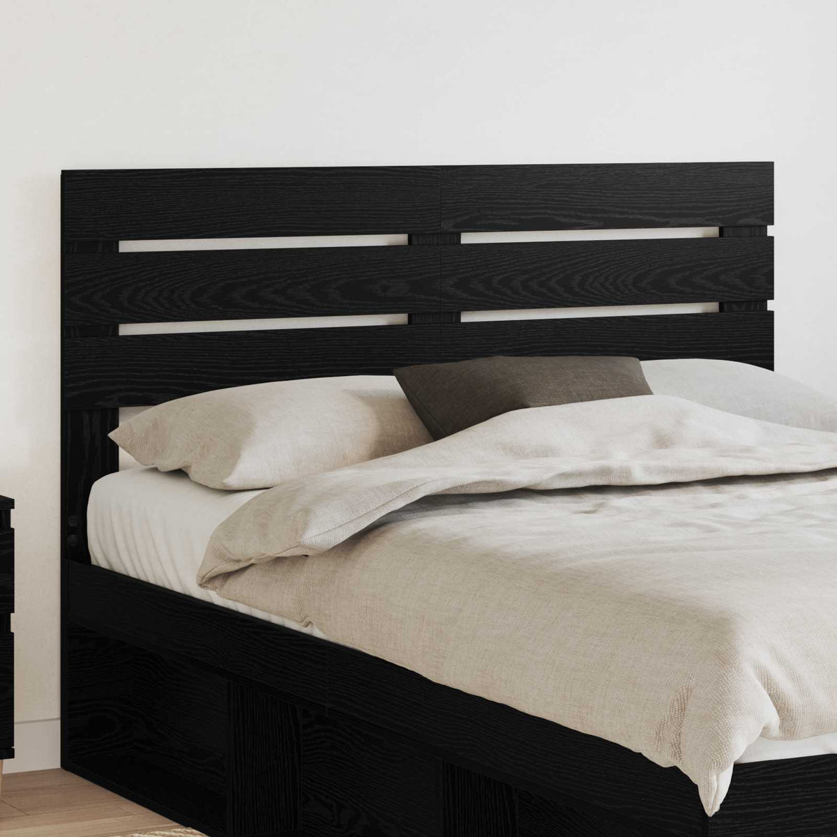 Hoofdbord Zwart Eiken Bewerkt hout is nu te koop bij PeponiXL, paradijselijk wonen!