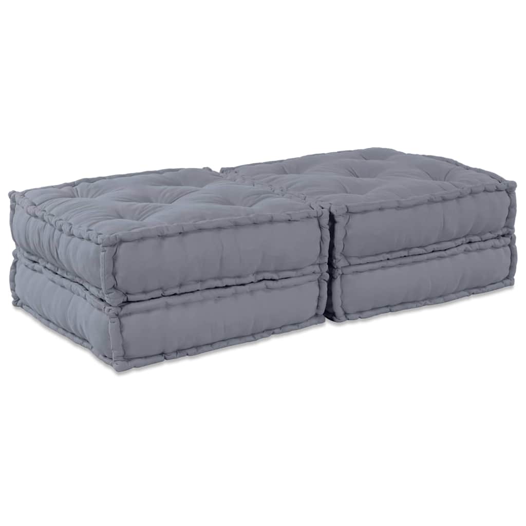 Modulair Sofabet 2 pcs Grijs 140 x 70 x 36 cm Stof is nu te koop bij PeponiXL, paradijselijk wonen!