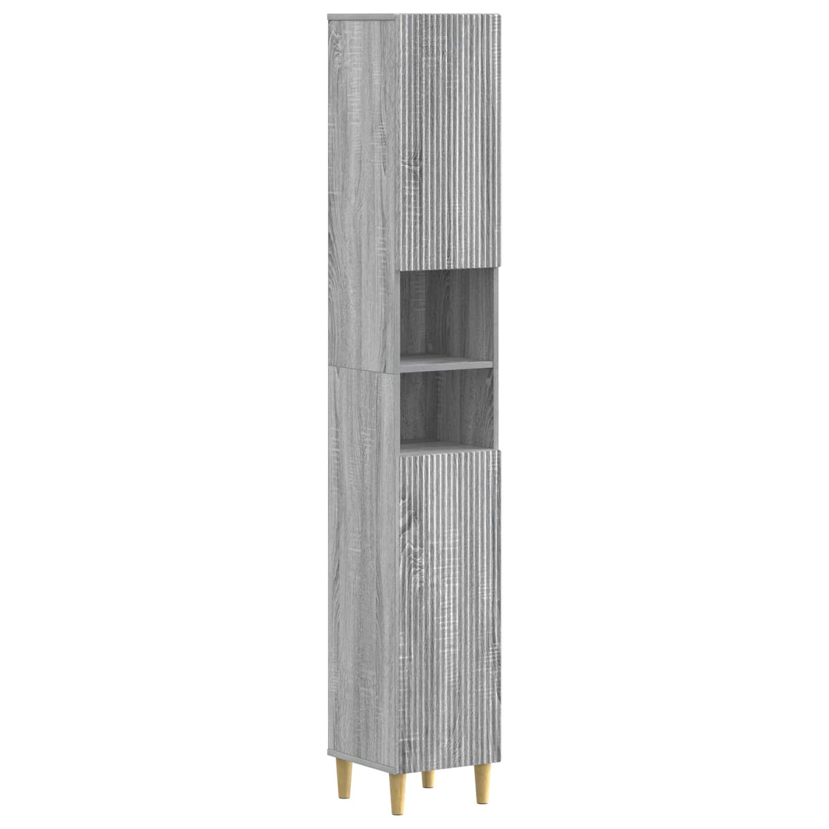 Badkamerkast met Open Plank ARNHEM Grijs Sonoma is nu te koop bij PeponiXL, paradijselijk wonen!