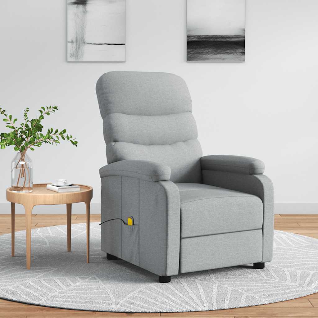 Massagestoel stof lichtgrijs is nu te koop bij PeponiXL, paradijselijk wonen!