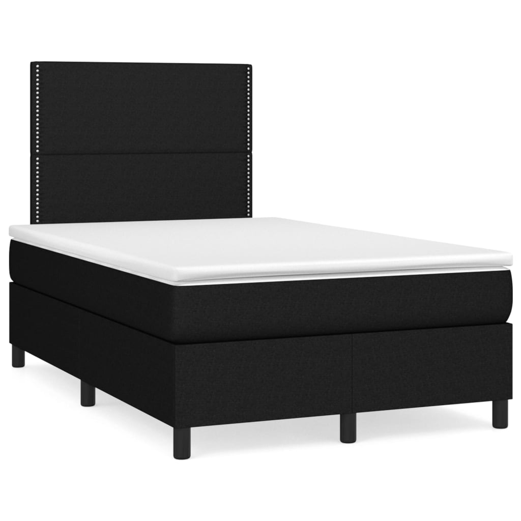 Boxspring met matras stof zwart 120x190 cm is nu te koop bij PeponiXL, paradijselijk wonen!