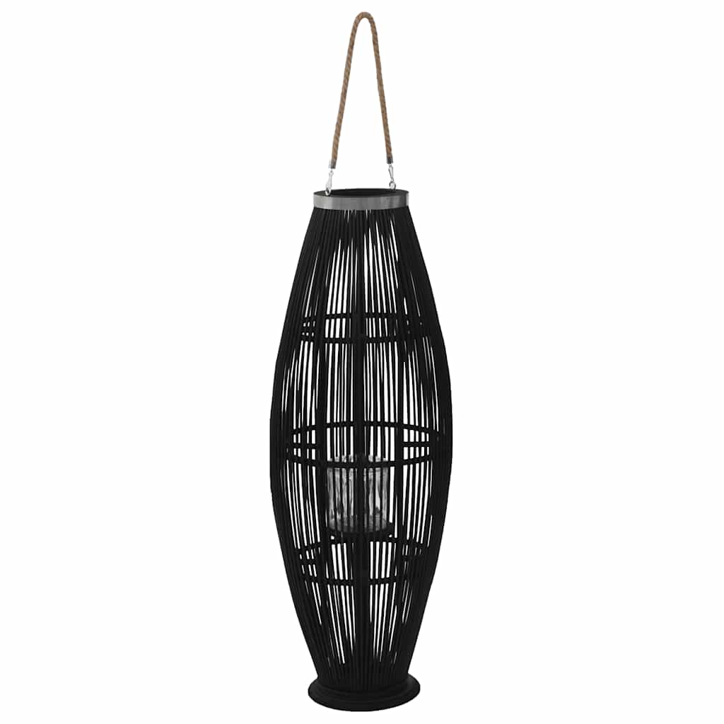 Lantaarnhouder hangend 95 cm bamboe zwart is nu te koop bij PeponiXL, paradijselijk wonen!