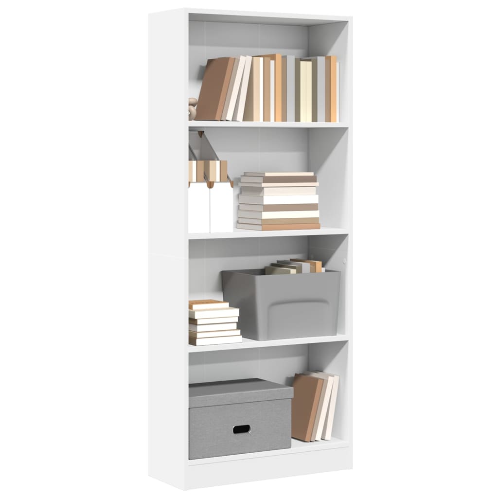 Boekenkast 60x24x143 cm bewerkt hout wit is nu te koop bij PeponiXL, paradijselijk wonen!