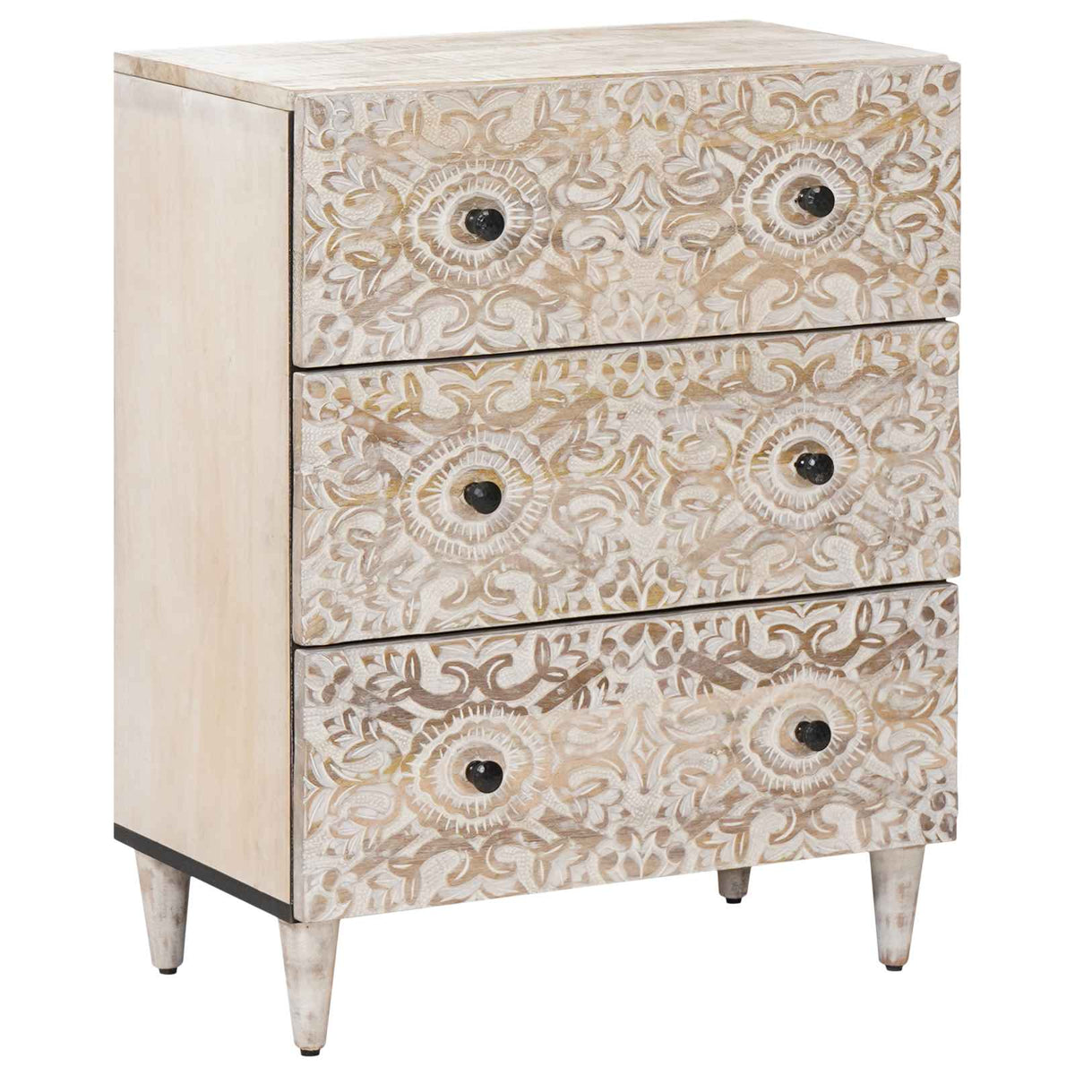 Opslag Dressoir Wit 60 x 33,5 x 75 cm Massief Mango Hout is nu te koop bij PeponiXL, paradijselijk wonen!