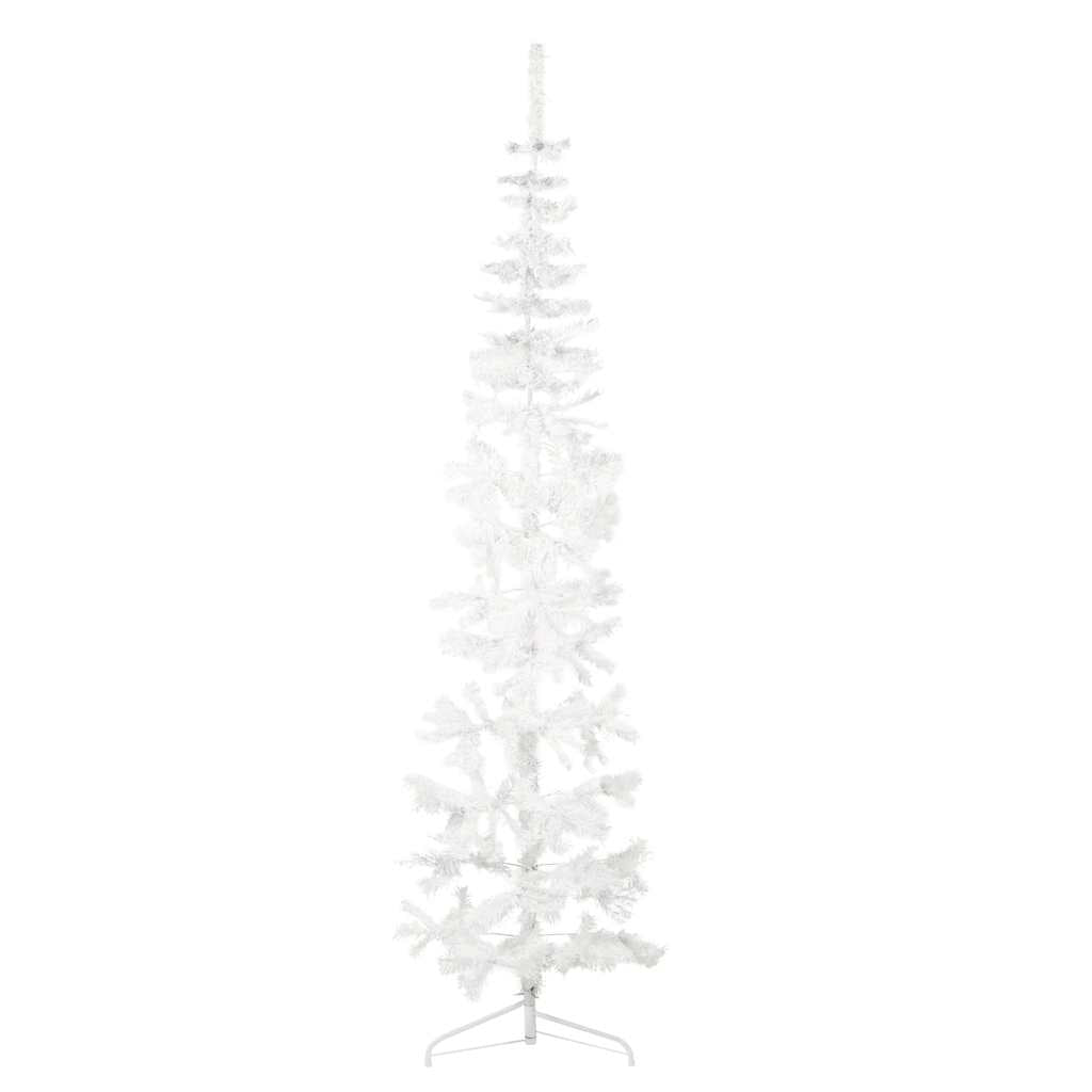 Kunstkerstboom half met standaard smal 240 cm wit is nu te koop bij PeponiXL, paradijselijk wonen!