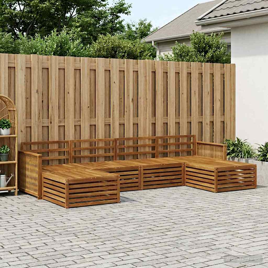 Sofa-Sets 6 pcs Massief Acaciahout is nu te koop bij PeponiXL, paradijselijk wonen!