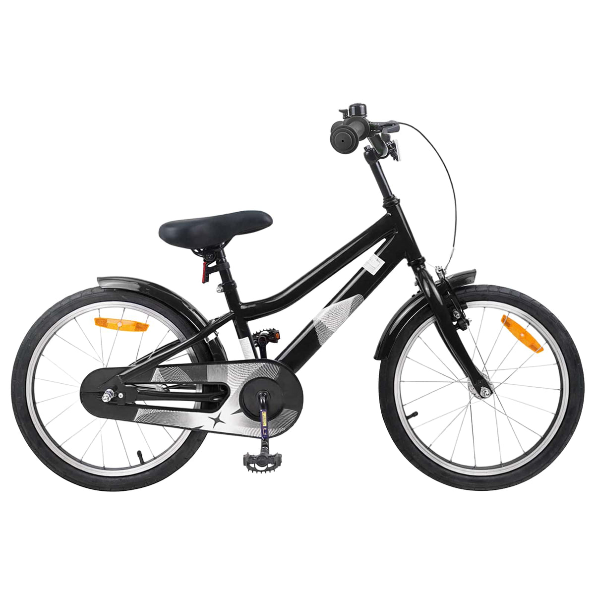 Kinderfiets 18 Inch voor 5-7 jaar Zwart is nu te koop bij PeponiXL, paradijselijk wonen!