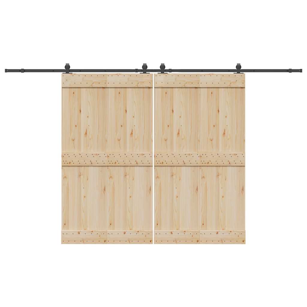 Doos met onderdelen voor schuifdeur 366 cm staal zwart is nu te koop bij PeponiXL, paradijselijk wonen!