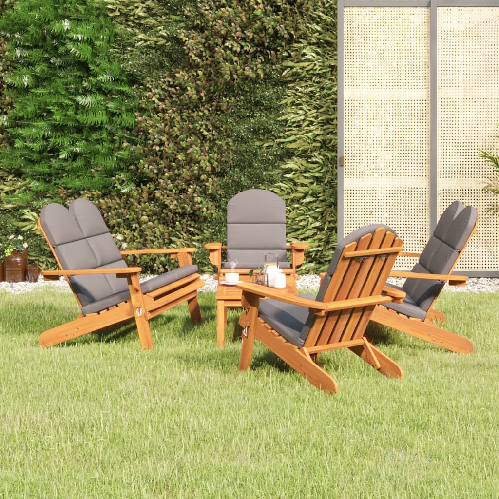 5-delige Loungeset Adirondack massief acaciahout is nu te koop bij PeponiXL, paradijselijk wonen!