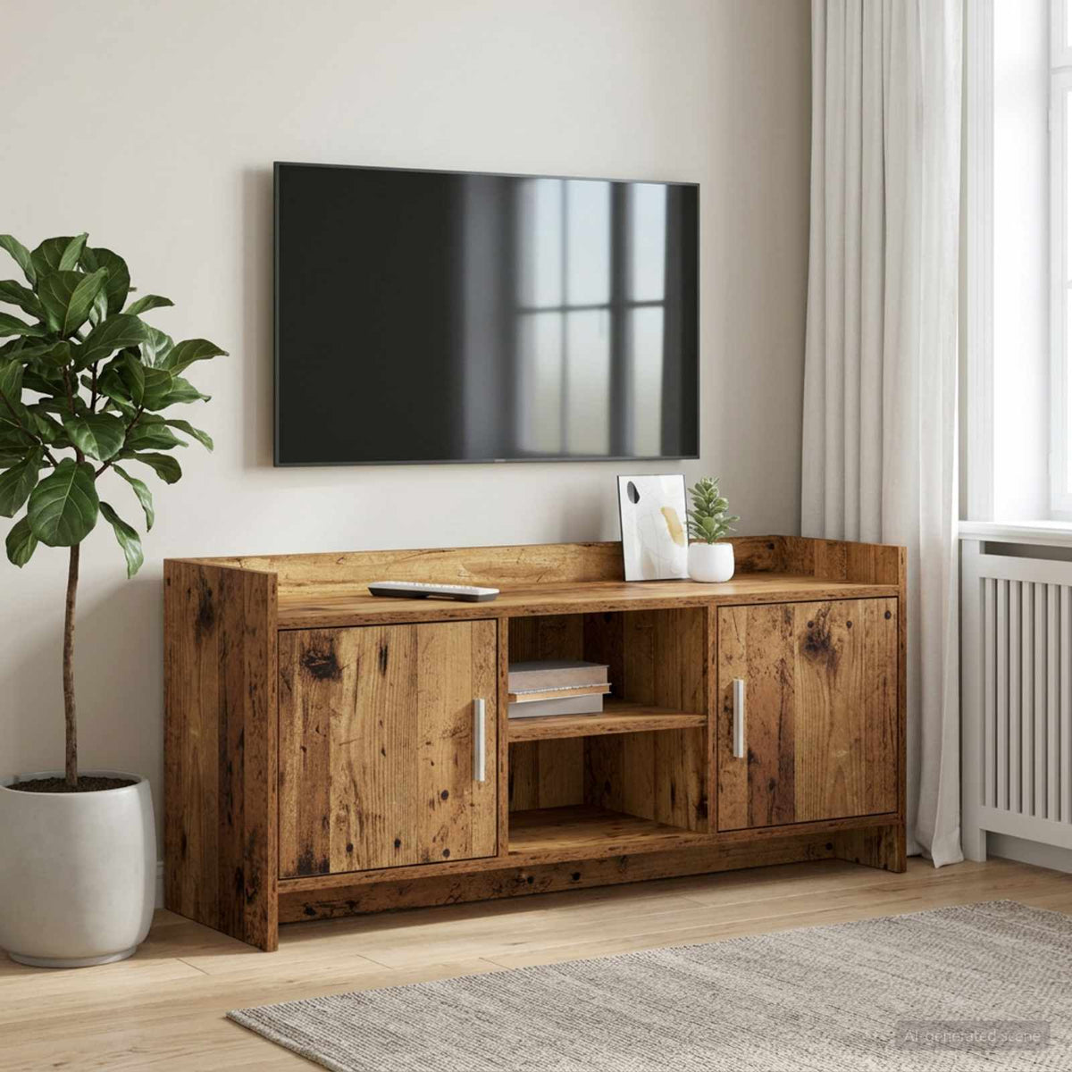 TV-kast 102 x 33 x 47 cm Oud hout Bewerkt hout is nu te koop bij PeponiXL, paradijselijk wonen!