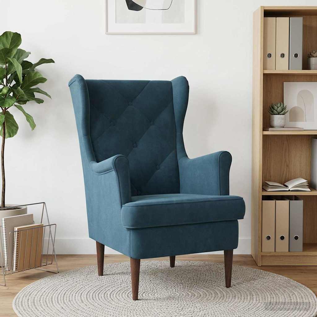 Fauteuil Blauw Fluweel is nu te koop bij PeponiXL, paradijselijk wonen!
