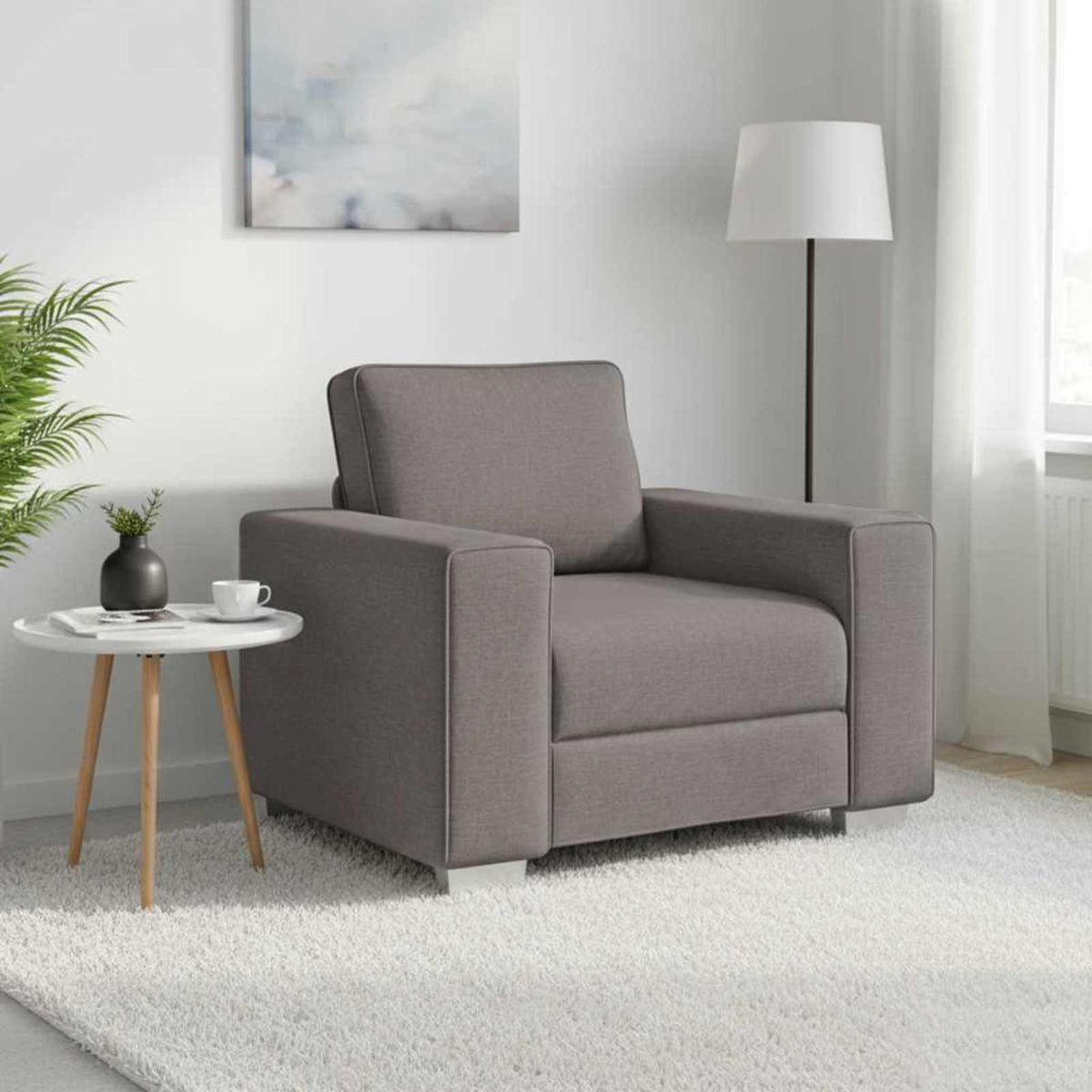 Sofa Stoel Taupe 100 cm Stof is nu te koop bij PeponiXL, paradijselijk wonen!