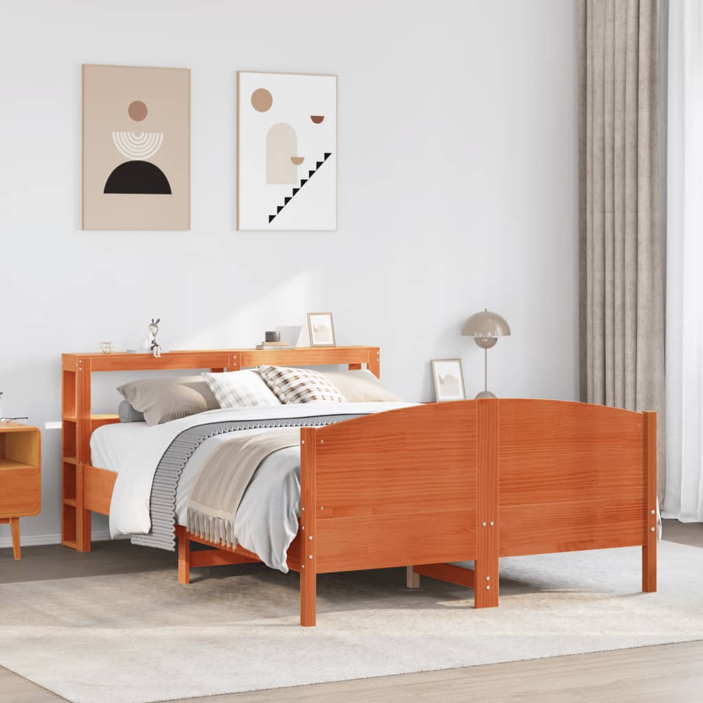 Bedframe zonder matras massief grenenhout wasbruin 120x190 cm is nu te koop bij PeponiXL, paradijselijk wonen!