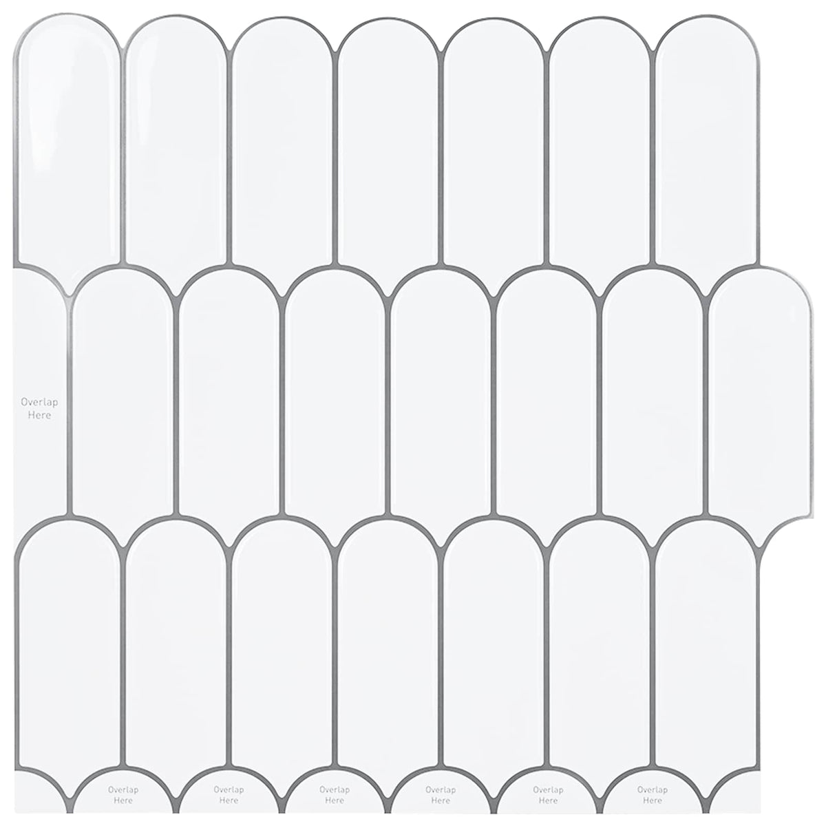 Veer Tegel 50 pcs Wit Grijs 30 x 30 cm Polyurethaan en PET is nu te koop bij PeponiXL, paradijselijk wonen!