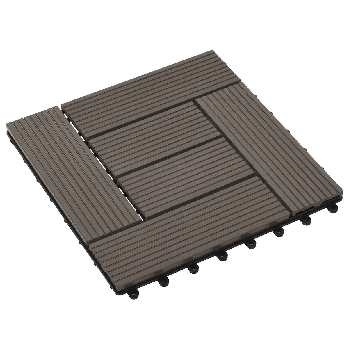 Terras Tegel 11 pcs Donkerbruin 30 x 30 cm WPC is nu te koop bij PeponiXL, paradijselijk wonen!