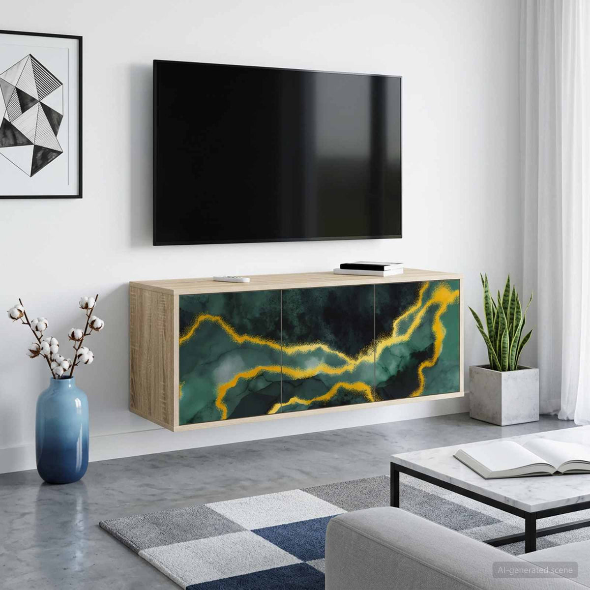 Wandgemonteerd tv-meubel WIJHE 102 x 33 x 40 cm Sonoma Eiken is nu te koop bij PeponiXL, paradijselijk wonen!