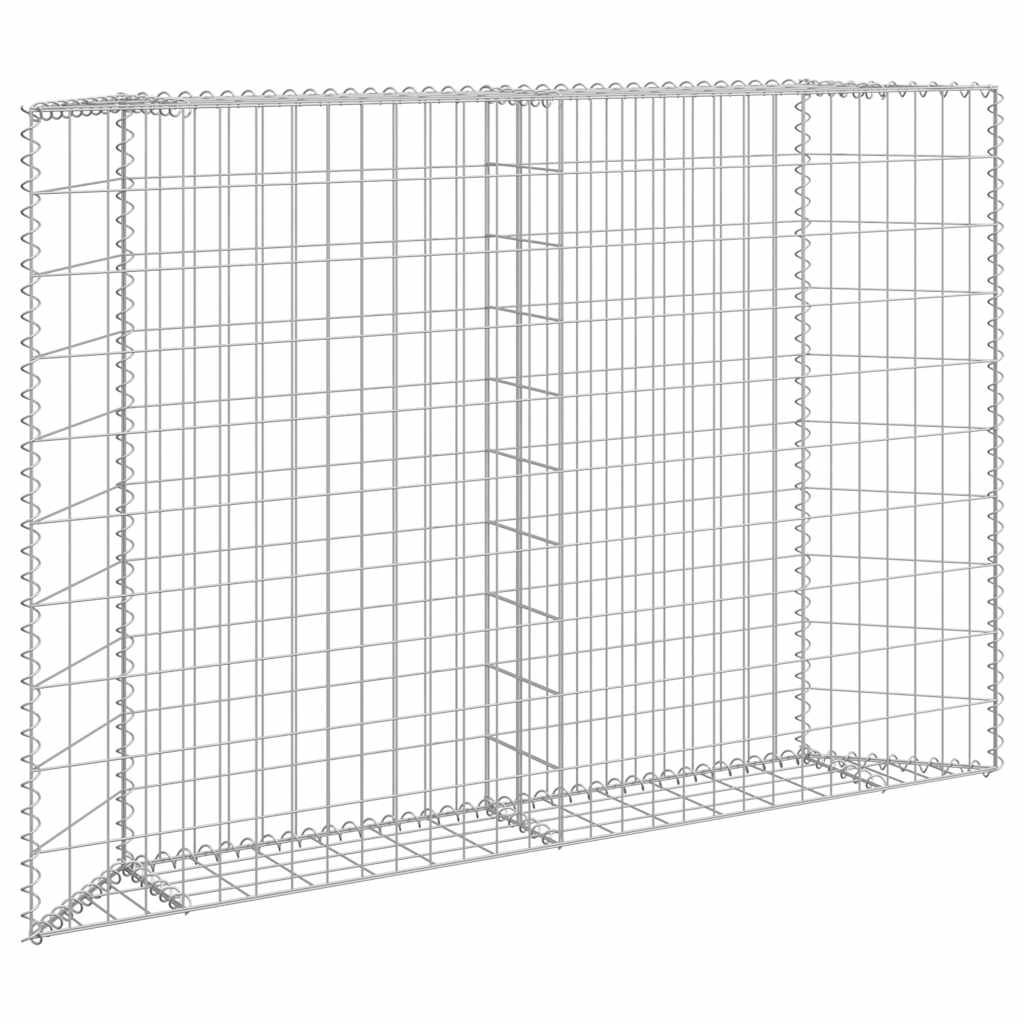 Gabion plantenbak trapezium 150x20x100 cm gegalvaniseerd staal is nu te koop bij PeponiXL, paradijselijk wonen!