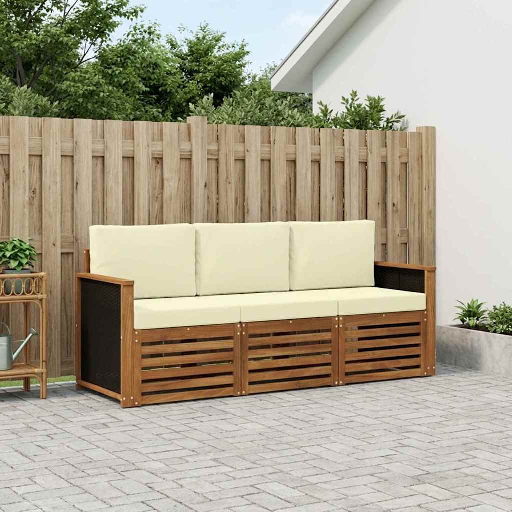 Sofa-Sets met kussen 3 pcs Massief Acaciahout is nu te koop bij PeponiXL, paradijselijk wonen!