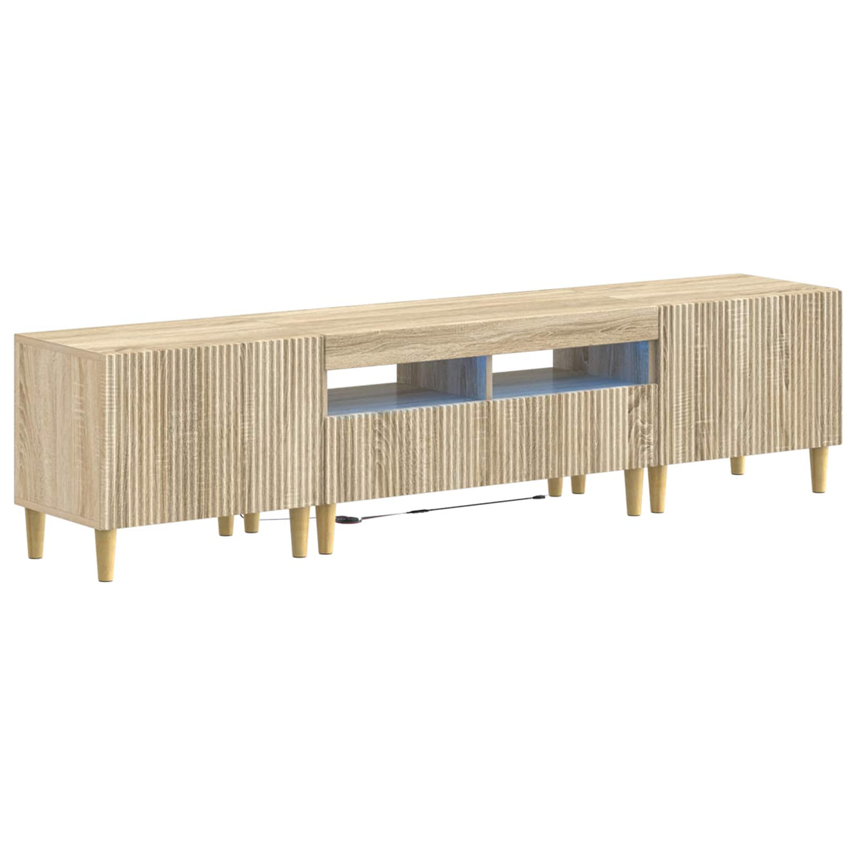 5-delige LED TV-kast Sonoma Eiken Bewerkt hout is nu te koop bij PeponiXL, paradijselijk wonen!
