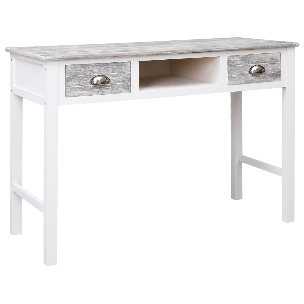 Schrijftafel 110x45x76 cm hout grijs is nu te koop bij PeponiXL, paradijselijk wonen!