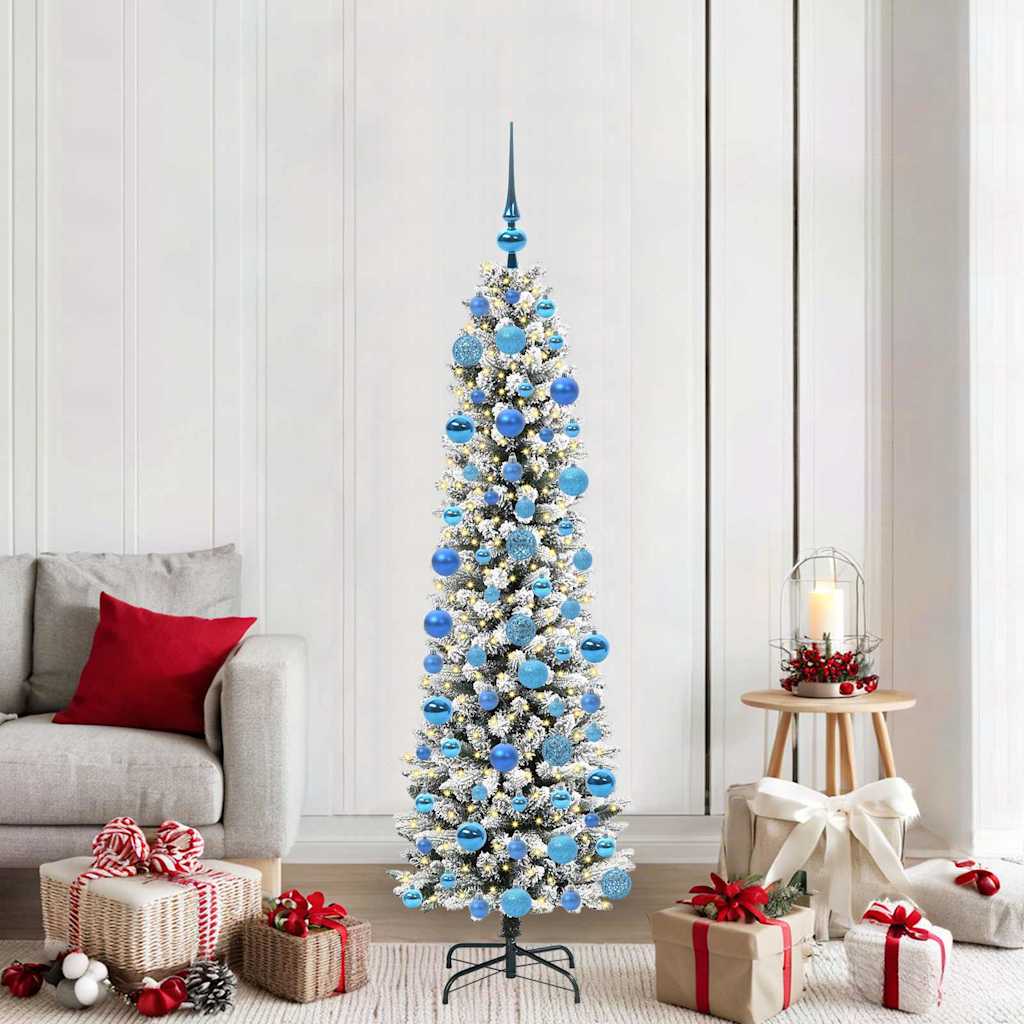 Kunstkerstboom met 300 LED Wit 180 cm PVC en Metaal en Plastic is nu te koop bij PeponiXL, paradijselijk wonen!