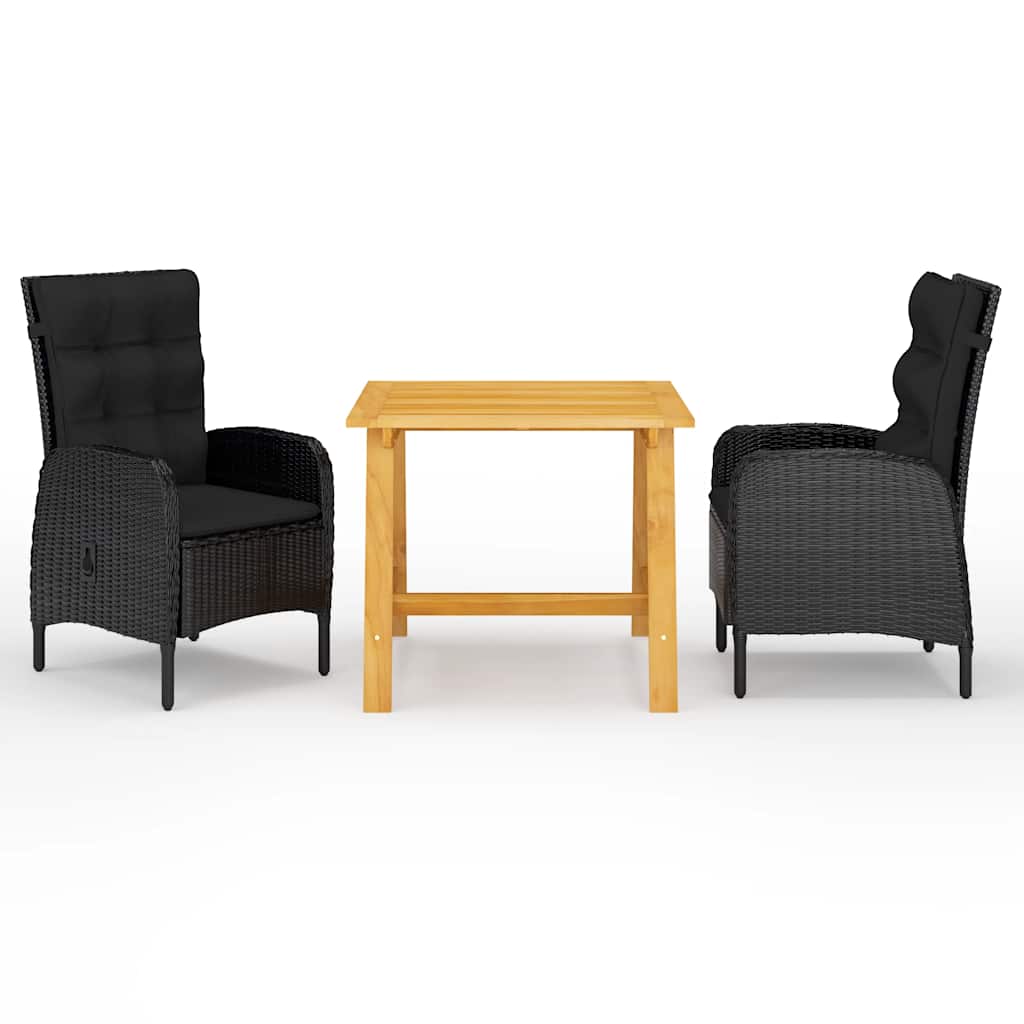 3-delige Tuinset zwart is nu te koop bij PeponiXL, paradijselijk wonen!
