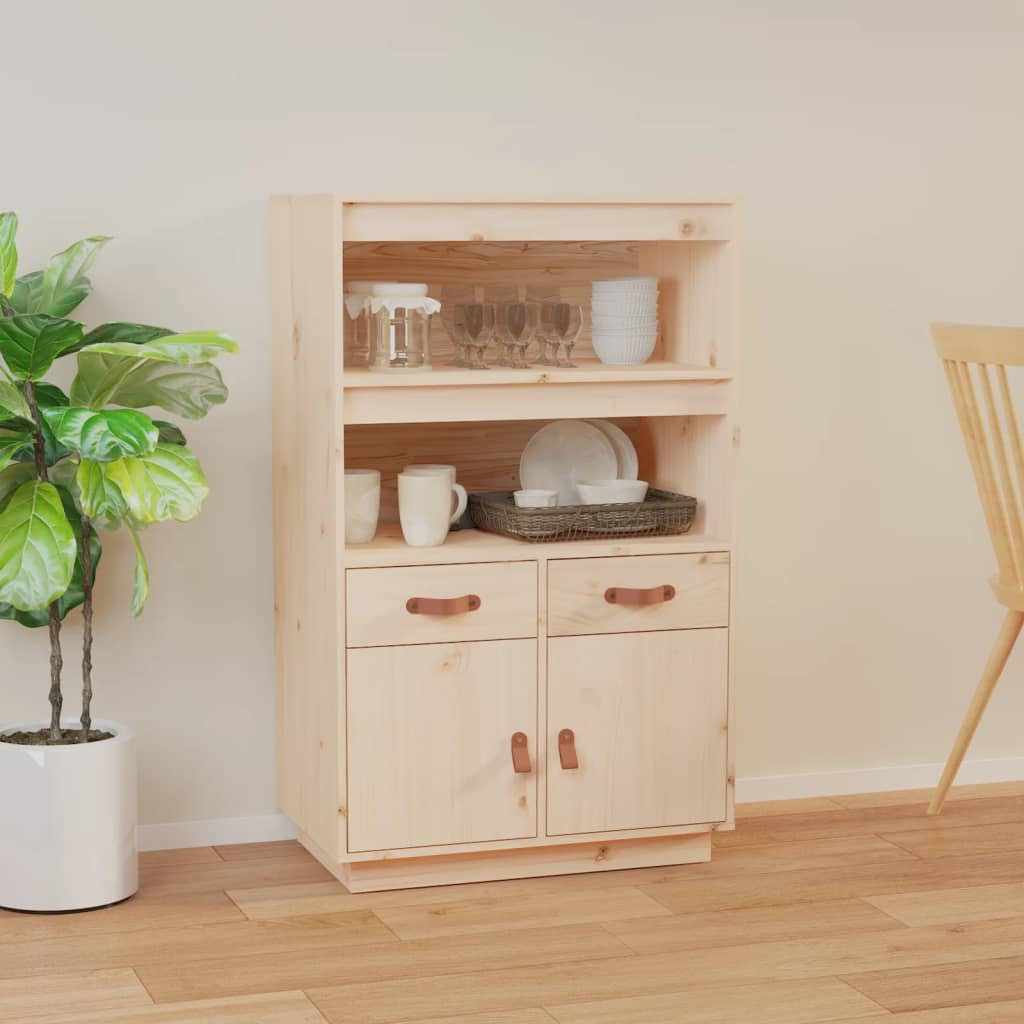 Hoge kast 67x40x108,5 cm massief grenenhout is nu te koop bij PeponiXL, paradijselijk wonen!