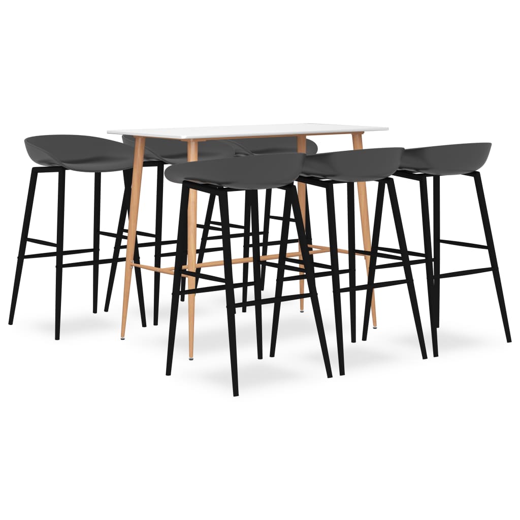 7-delige Barset wit en grijs is nu te koop bij PeponiXL, paradijselijk wonen!