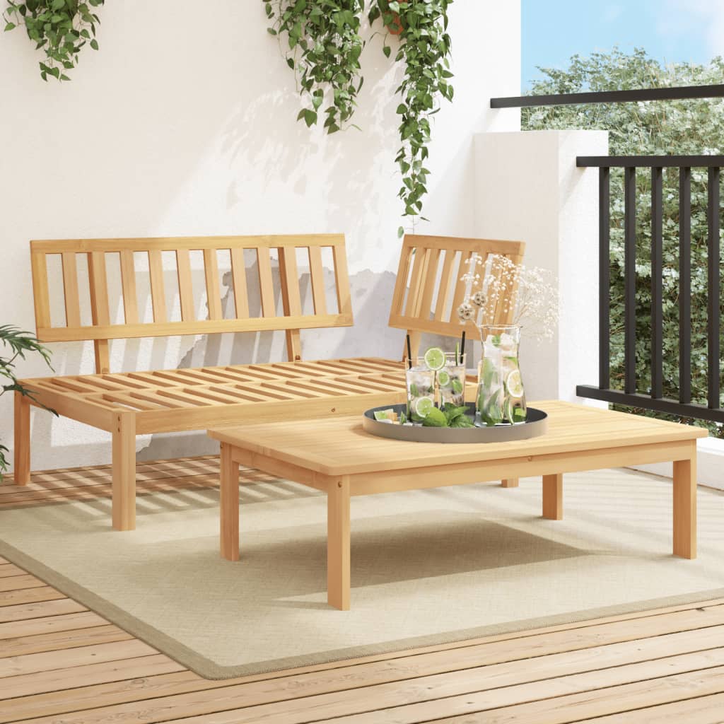 2-delige Loungeset pallet massief acaciahout is nu te koop bij PeponiXL, paradijselijk wonen!