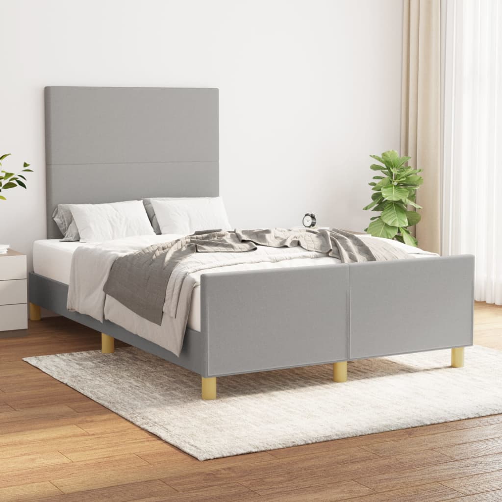 Bedframe zonder matras 120x190 cm stof lichtgrijs is nu te koop bij PeponiXL, paradijselijk wonen!