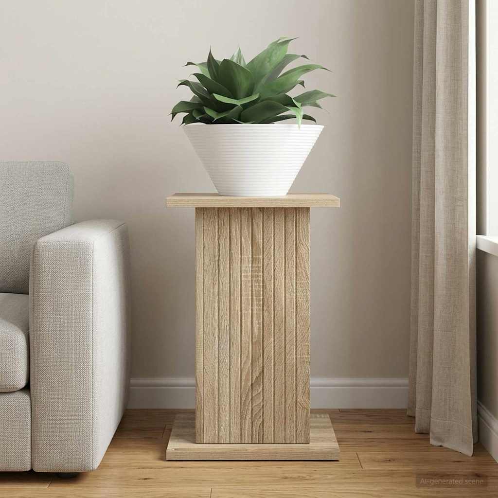 Plantenstandaard Sonoma Eiken 30,5 x 30 x 43 cm Bewerkt hout is nu te koop bij PeponiXL, paradijselijk wonen!