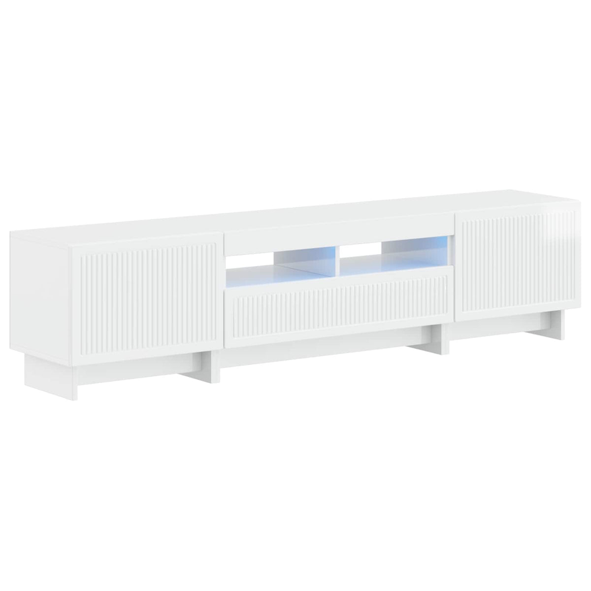 5-delige LED TV-kast Hoogglans Wit Bewerkt hout is nu te koop bij PeponiXL, paradijselijk wonen!