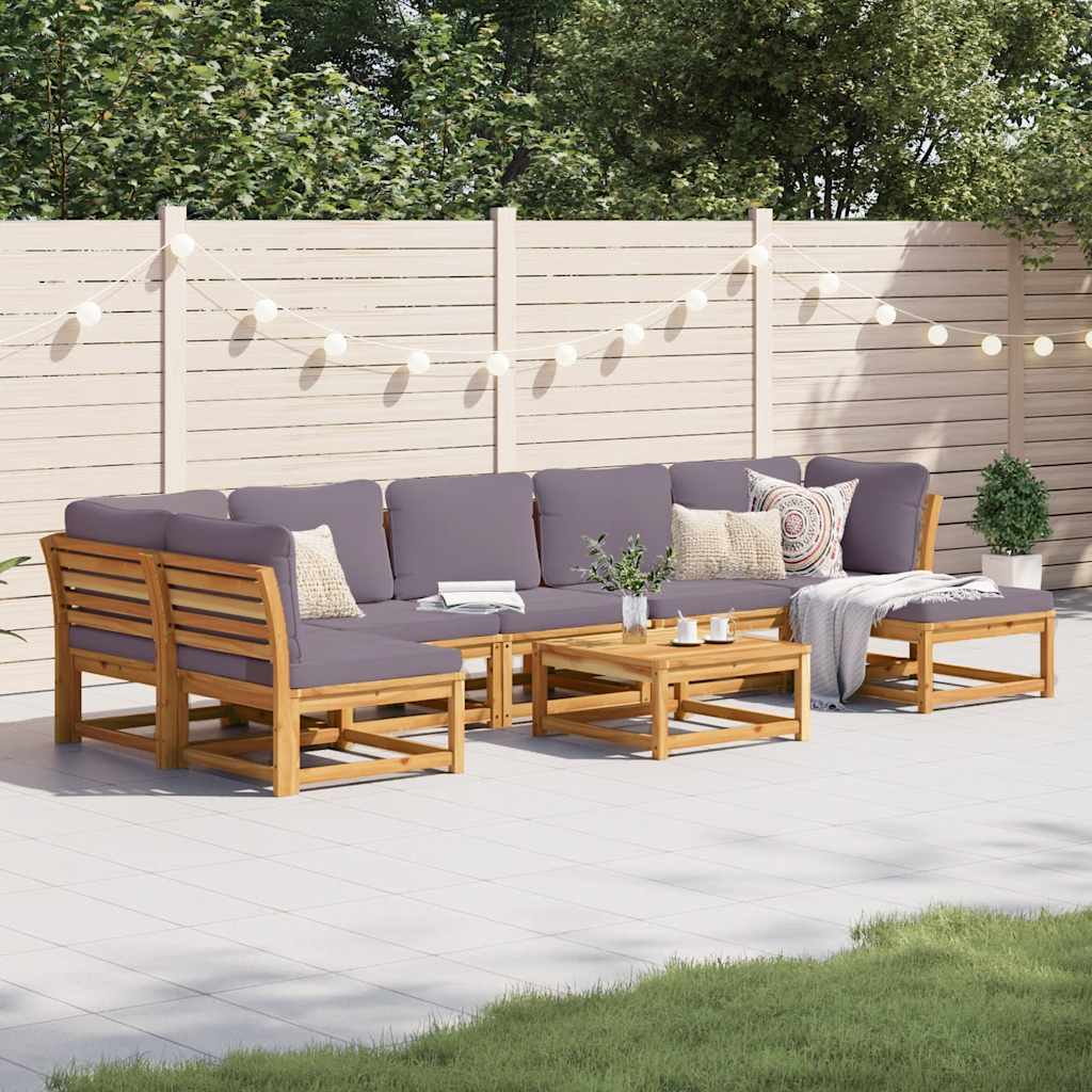 8-delige Loungeset met kussens massief acaciahout is nu te koop bij PeponiXL, paradijselijk wonen!