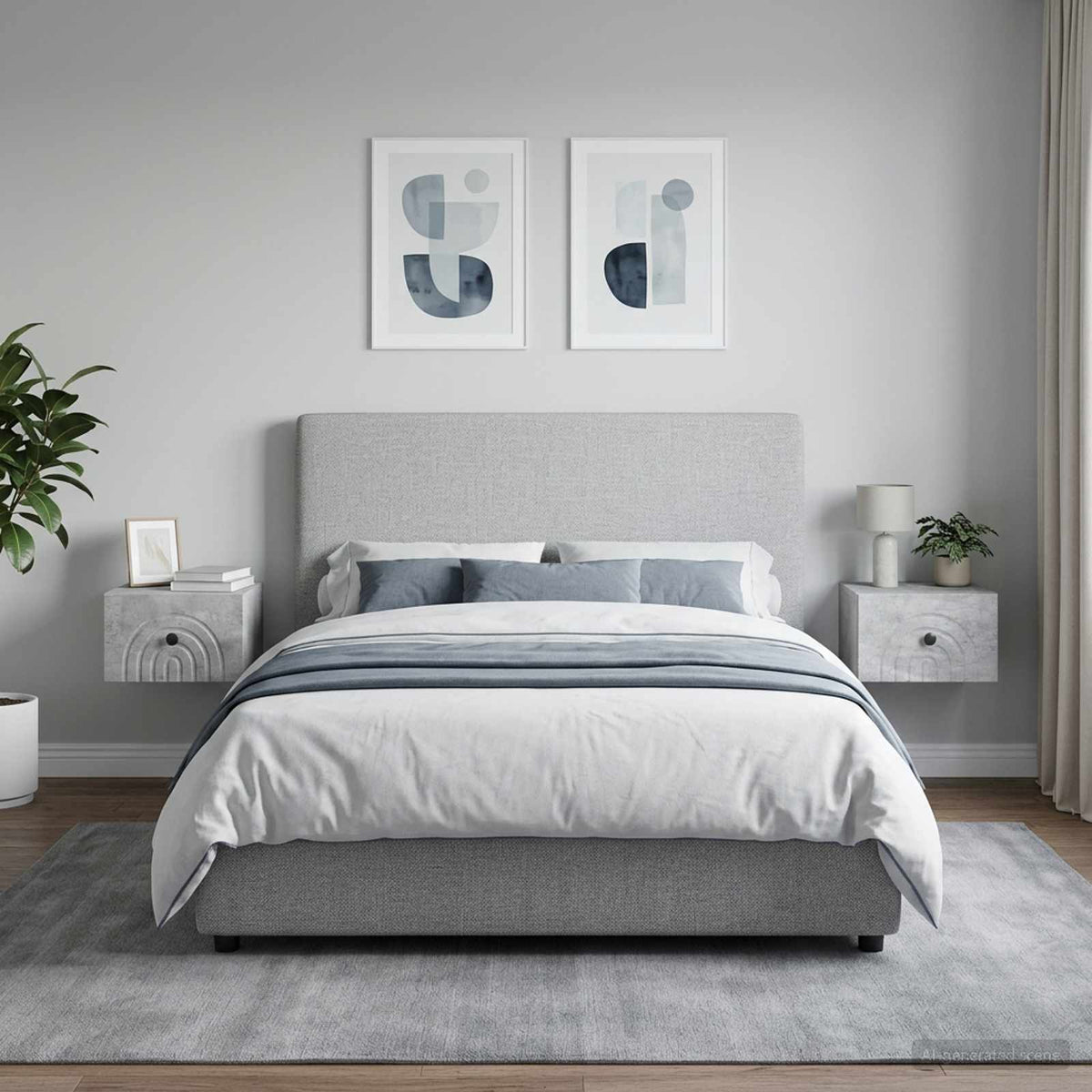 Wandbeugel Bedkast met lade 2 pcs Betongrijs 33 x 34,5 x 20 cm is nu te koop bij PeponiXL, paradijselijk wonen!