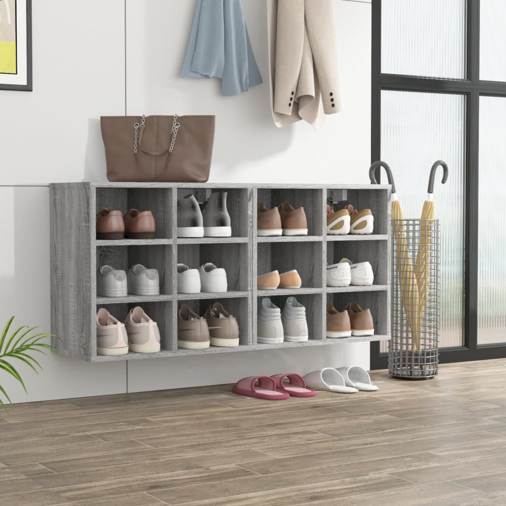 Schoenenkasten 2 st 52,5x30x50 cm grijs sonoma eikenkleurig is nu te koop bij PeponiXL, paradijselijk wonen!