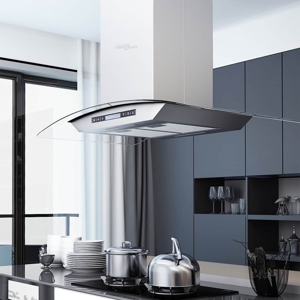 Eilandafzuigkap LCD-scherm sensor 756 m³/u LED 90 cm is nu te koop bij PeponiXL, paradijselijk wonen!