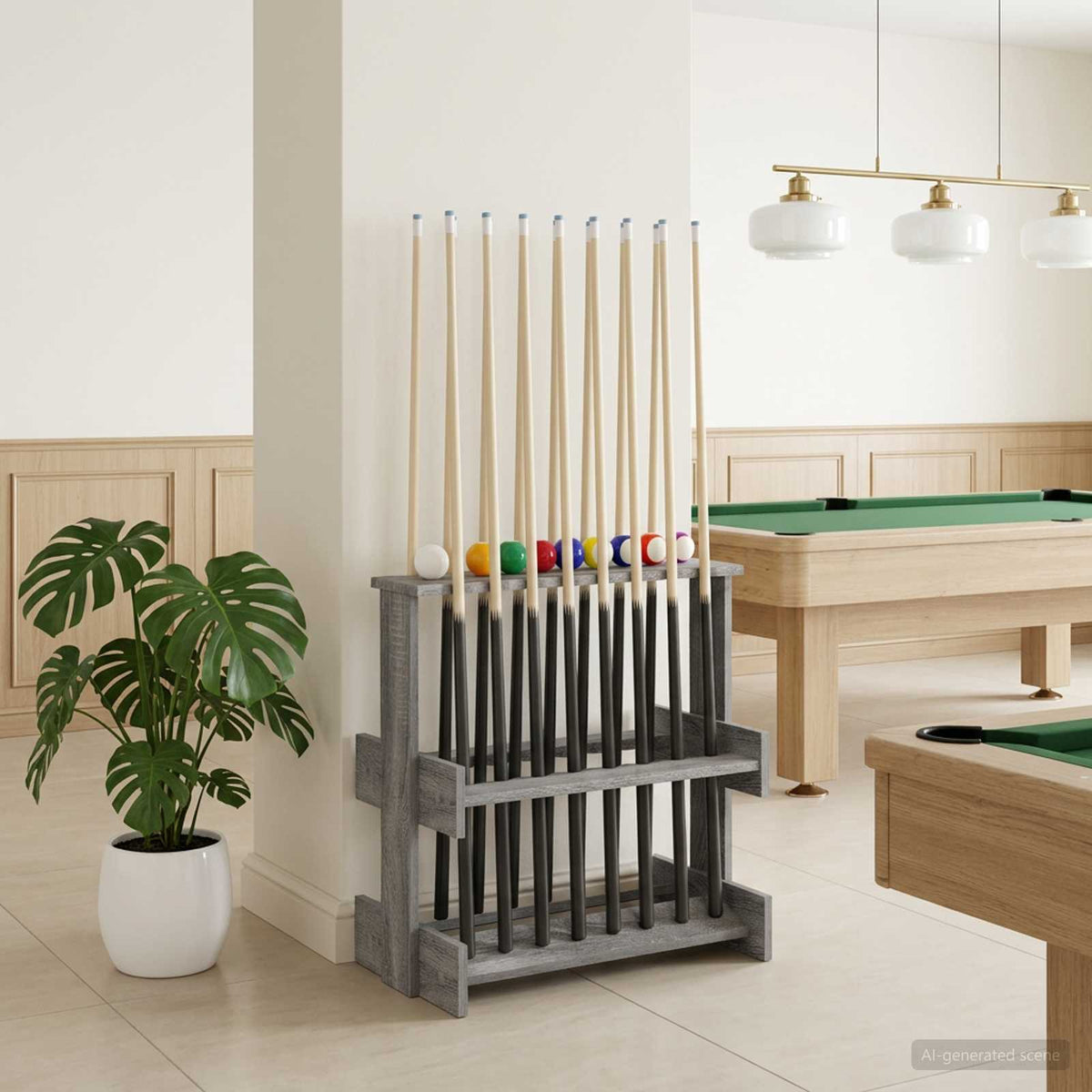 Biljartkeu standaard Bewerkt hout 60 x 35 x 60 cm Grijs Sonoma is nu te koop bij PeponiXL, paradijselijk wonen!