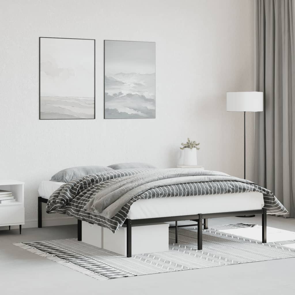 Bedframe metaal zwart 140x190 cm is nu te koop bij PeponiXL, paradijselijk wonen!