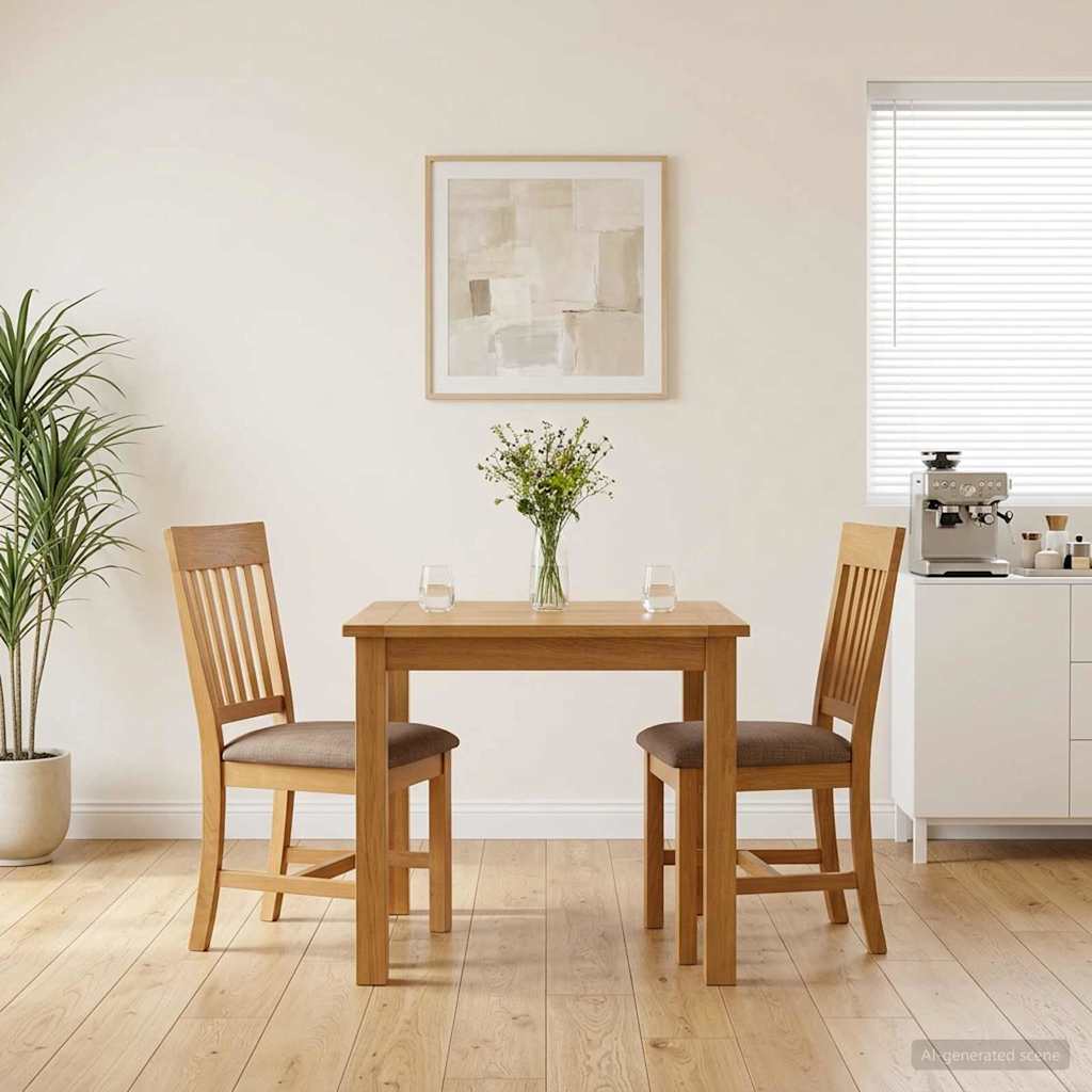 Eetkamerstoel 2 pcs Massief Eikenhout Grijs 45 x 59 x 92 cm is nu te koop bij PeponiXL, paradijselijk wonen!