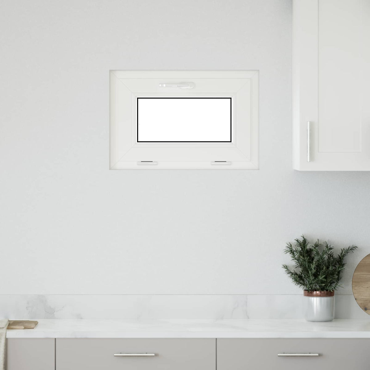 Kelderraam RISOR 60 x 40 cm PVC en glas Wit is nu te koop bij PeponiXL, paradijselijk wonen!