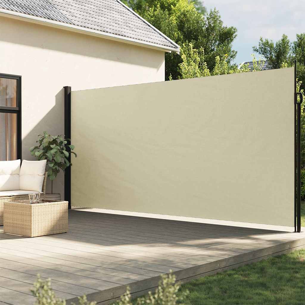 Windscherm uittrekbaar 220x600 cm crèmekleurig is nu te koop bij PeponiXL, paradijselijk wonen!