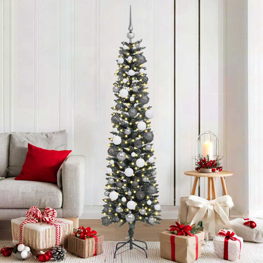 Kunstkerstboom met 300 LED Groen 180 cm PVC en Plastic en Staal is nu te koop bij PeponiXL, paradijselijk wonen!