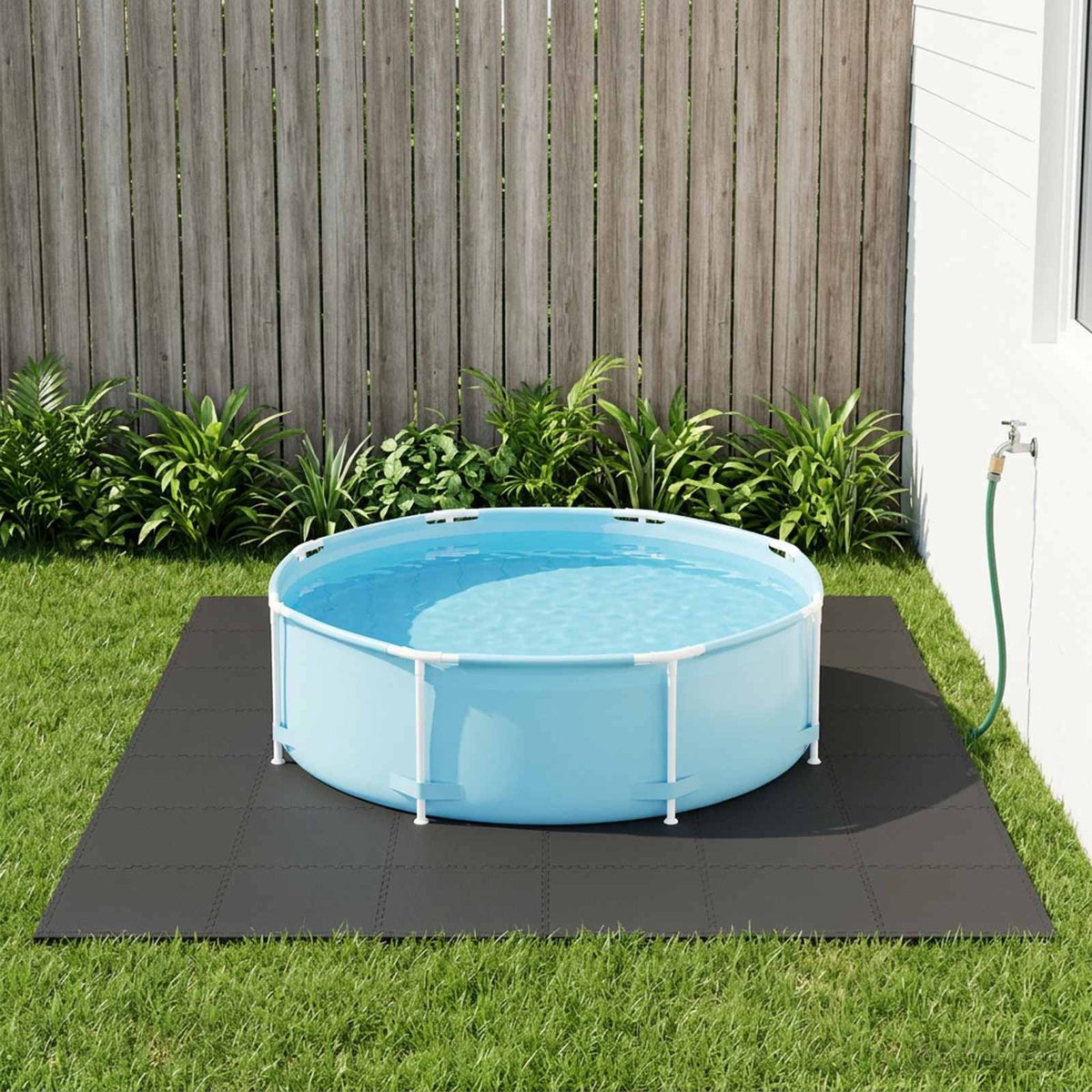 Zwembad Grondmat 50 pcs Zwart 18 m² EVA Schuim is nu te koop bij PeponiXL, paradijselijk wonen!