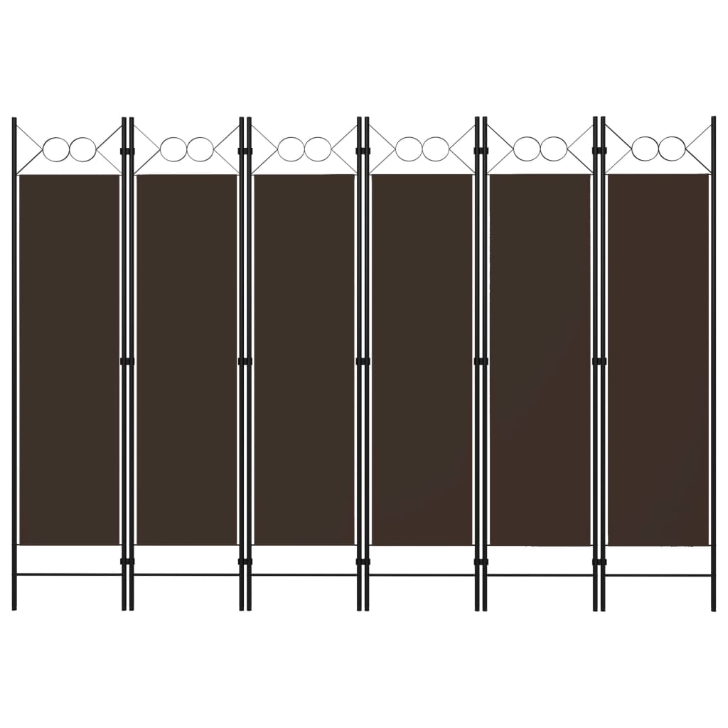 Kamerscherm met 6 panelen 240x180 cm bruin is nu te koop bij PeponiXL, paradijselijk wonen!