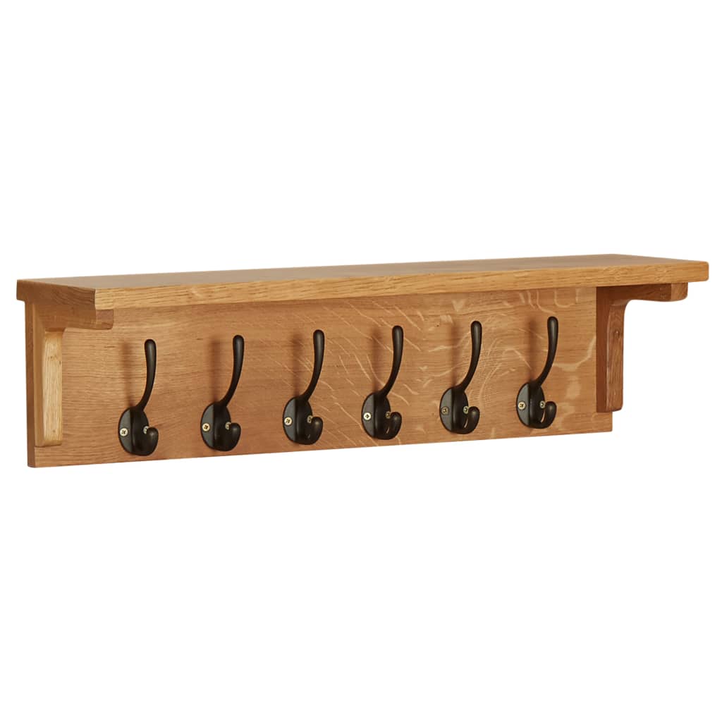 Kapstok 60x16x16 cm massief eikenhout is nu te koop bij PeponiXL, paradijselijk wonen!
