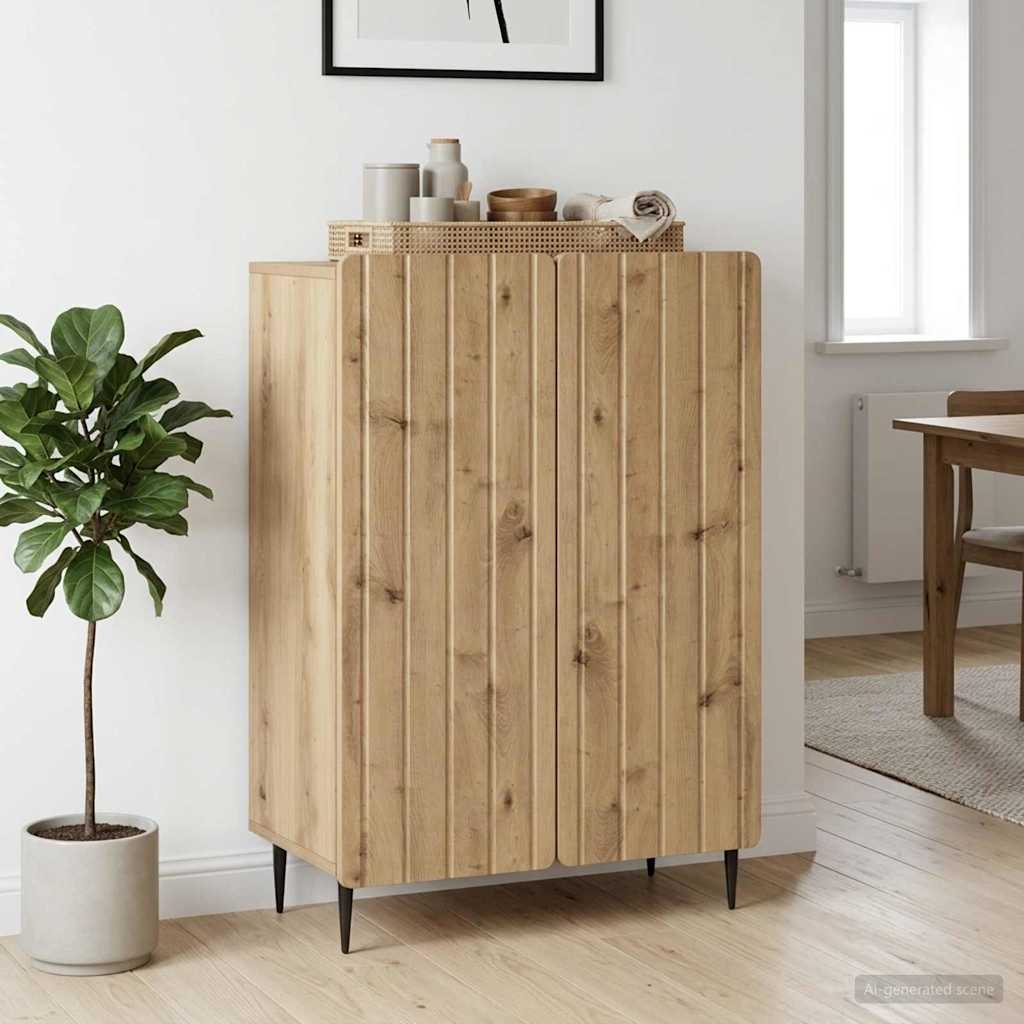Dressoir Artisanaal eiken 66 x 34,5 x 92 cm Bewerkt hout is nu te koop bij PeponiXL, paradijselijk wonen!
