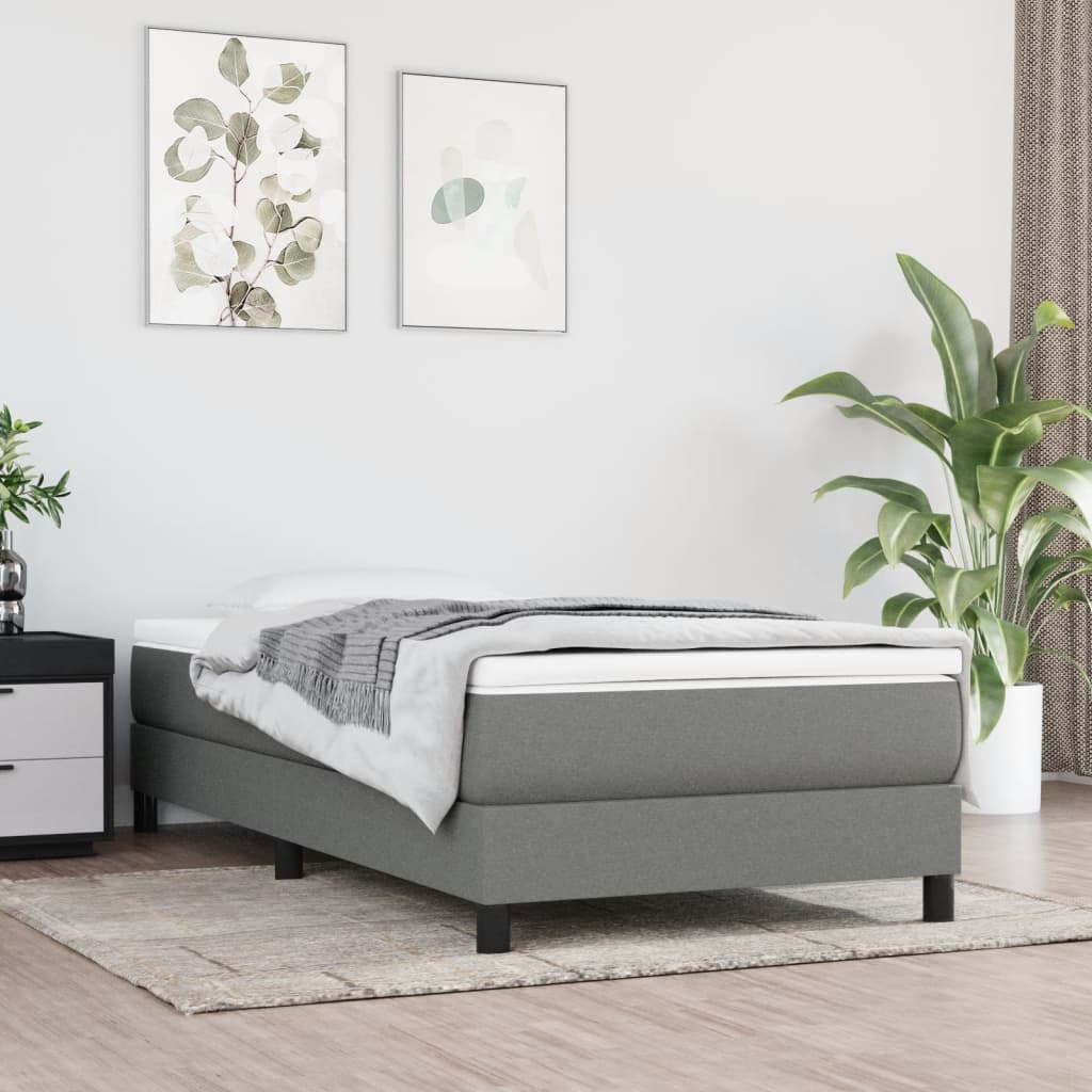 Pocketveringmatras medium 90x200x20 cm stof donkergrijs is nu te koop bij PeponiXL, paradijselijk wonen!